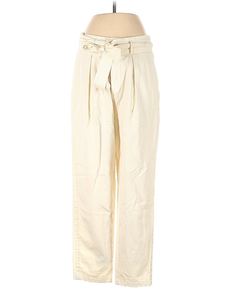 Free People 100% Cotton Ivory Casual Pants Size 4 - photo 1