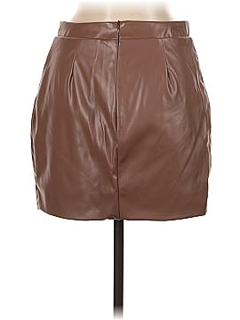 Dee Elly Faux Leather Skirt (view 2)