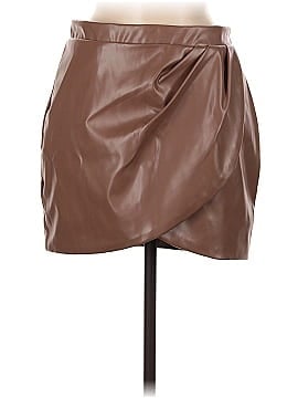 Dee Elly Faux Leather Skirt (view 1)