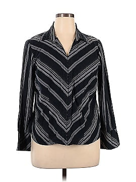 Lane Bryant Outlet Long Sleeve Button-Down Shirt (view 1)