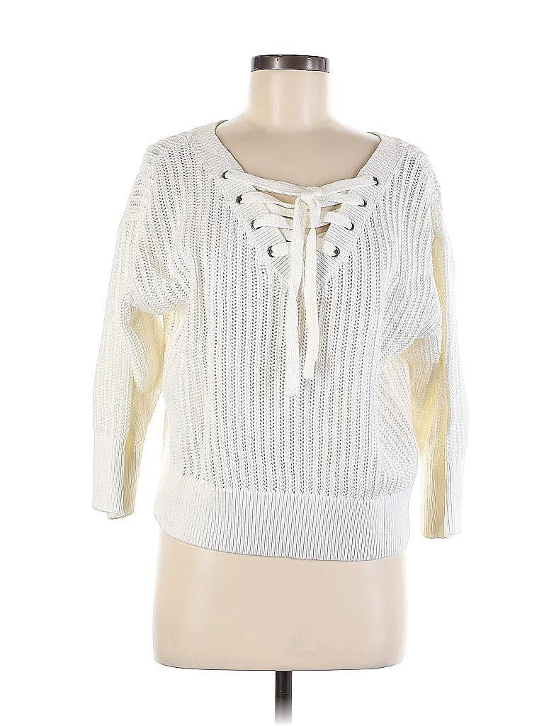 Gap 100% Cotton White Pullover Sweater Size M - photo 1