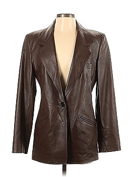 Linda Allard Ellen Tracy Leather Jacket (view 1)