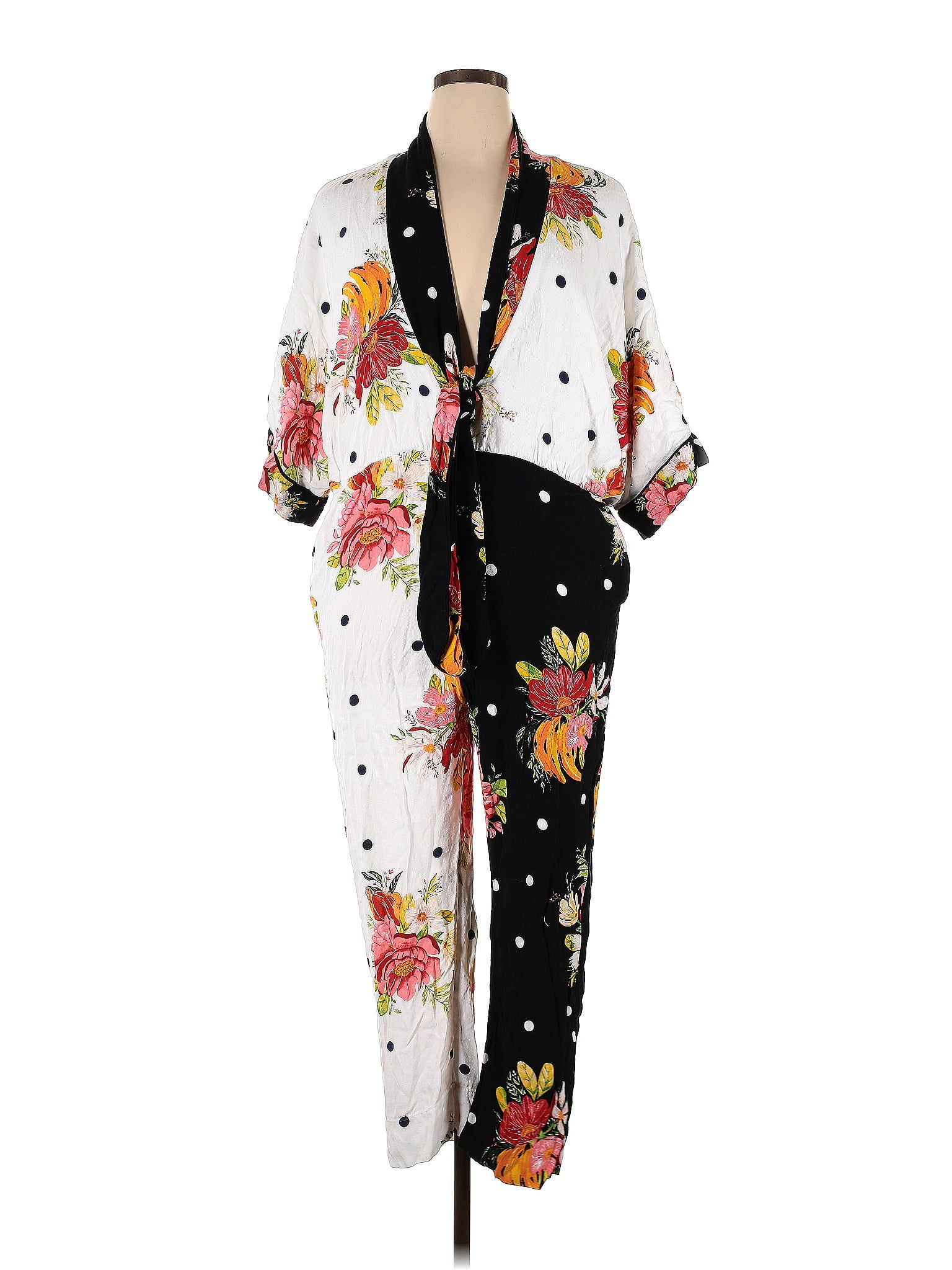 FARM Rio Floral Motif Baroque Print Floral Graphic Paint Splatter Print ...