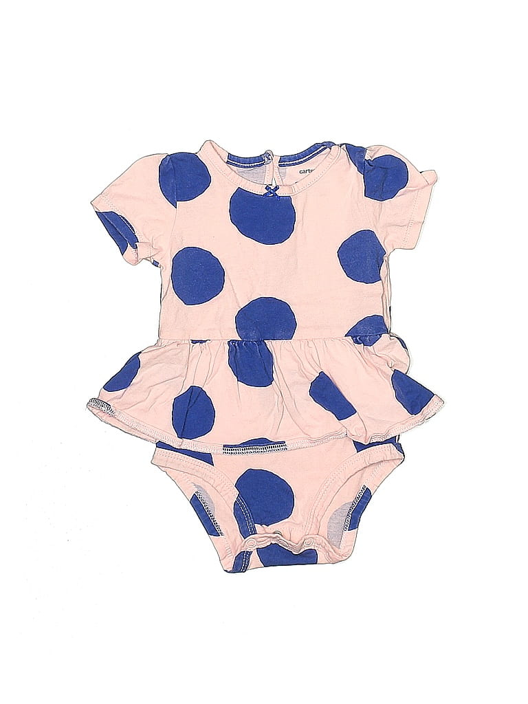 CARTER'S Pre-owned Babies' Short Sleeve Onesie In Blue