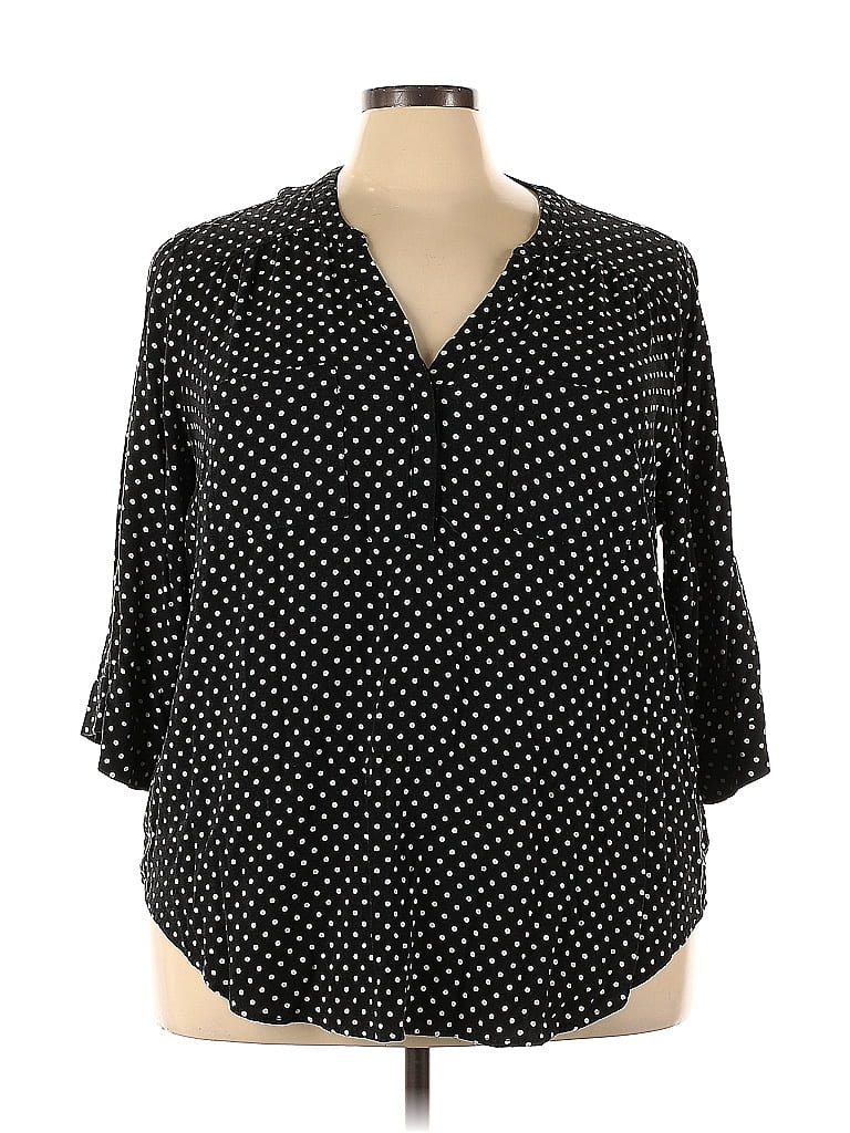 Blouse à Pois Coral Bay - Taille 3X, Occasion Très Bon état, Style Chemisier à Boutons