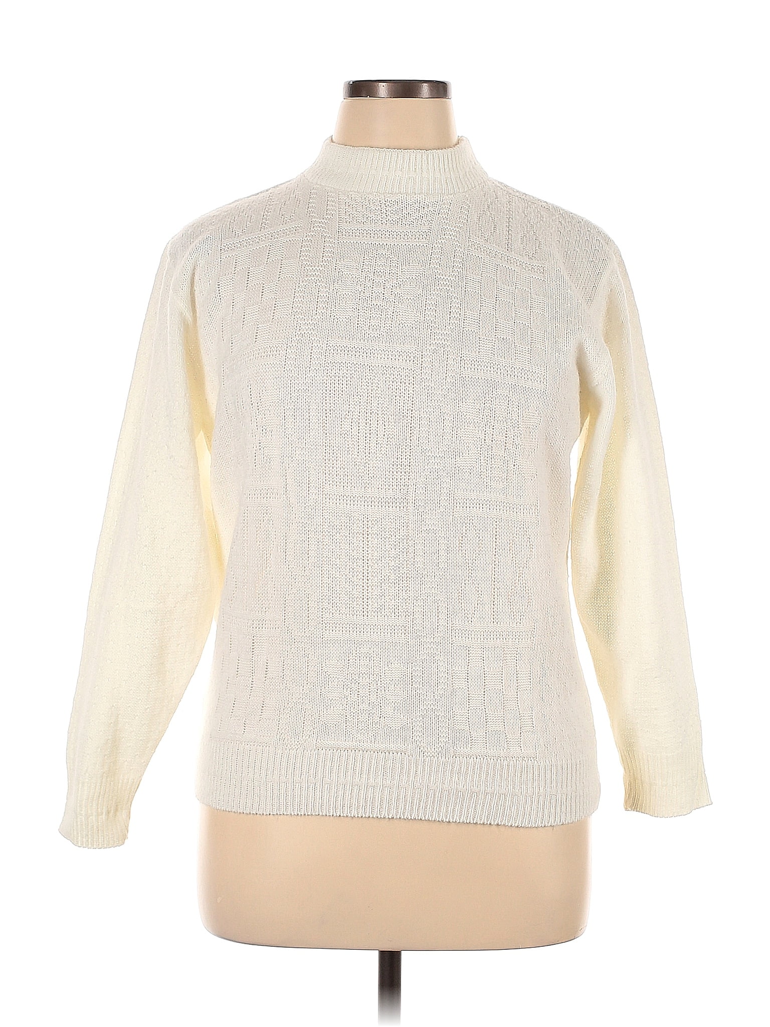 Haband! 100% Acrylic Ivory Pullover Sweater Size XL - 56% off | ThredUp