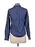 Assorted Brands Marled Chevron-herringbone Blue Long Sleeve Button-Down Shirt Size 14 - 16 - photo 2