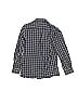 C2 by Calibrate Houndstooth Checkered-gingham Grid Plaid Tweed Blue Long Sleeve Button-Down Shirt Size 12 - photo 2