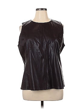 Ann Taylor Faux Leather Top (view 1)