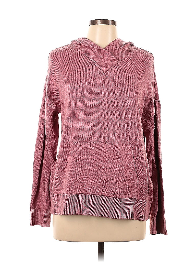 Marled by Reunited Pink Pullover Hoodie Size L - photo 1
