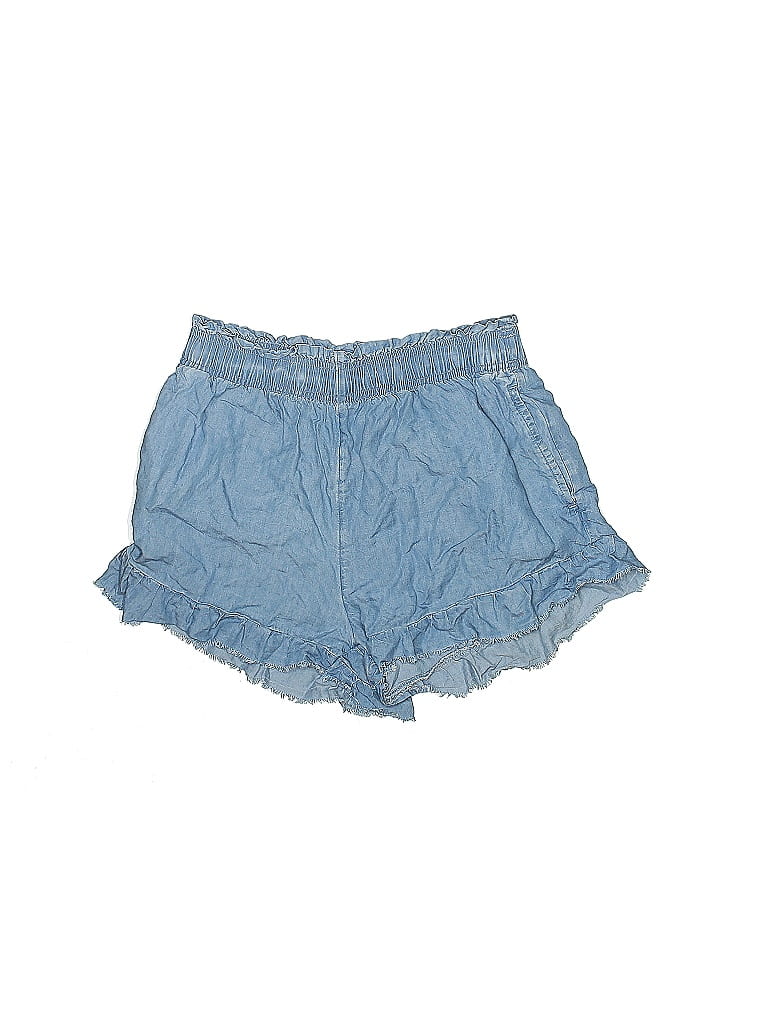 Aerie 100% Lyocell Acid Wash Print Blue Shorts Size S - photo 1