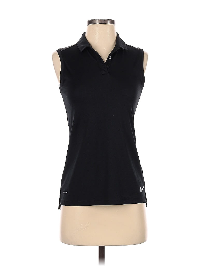 Nike 100% Polyester Black Short Sleeve Polo Size XS - photo 1