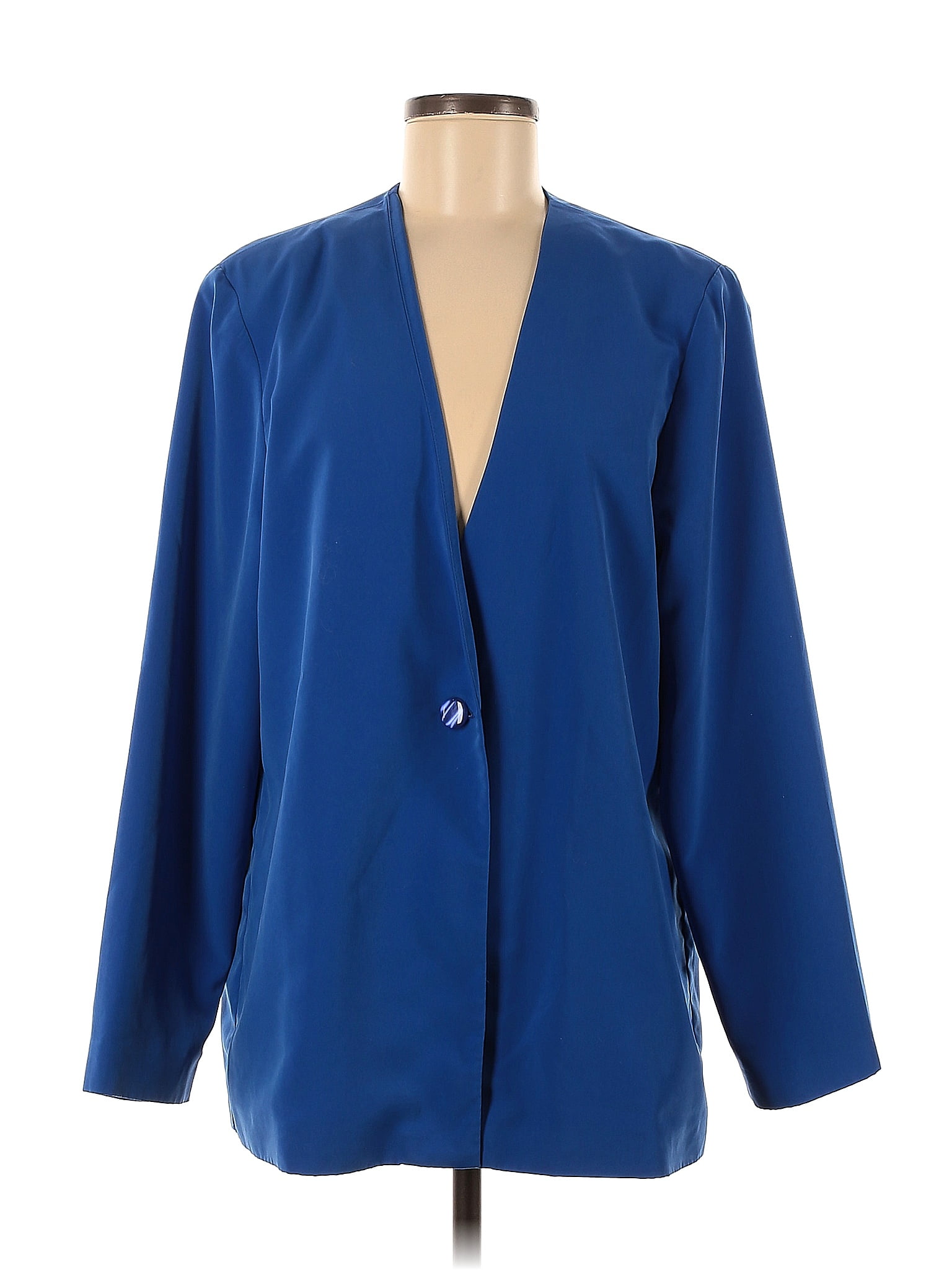 Susan Graver 100 Polyester Blue Blazer Size M 72 Off Thredup