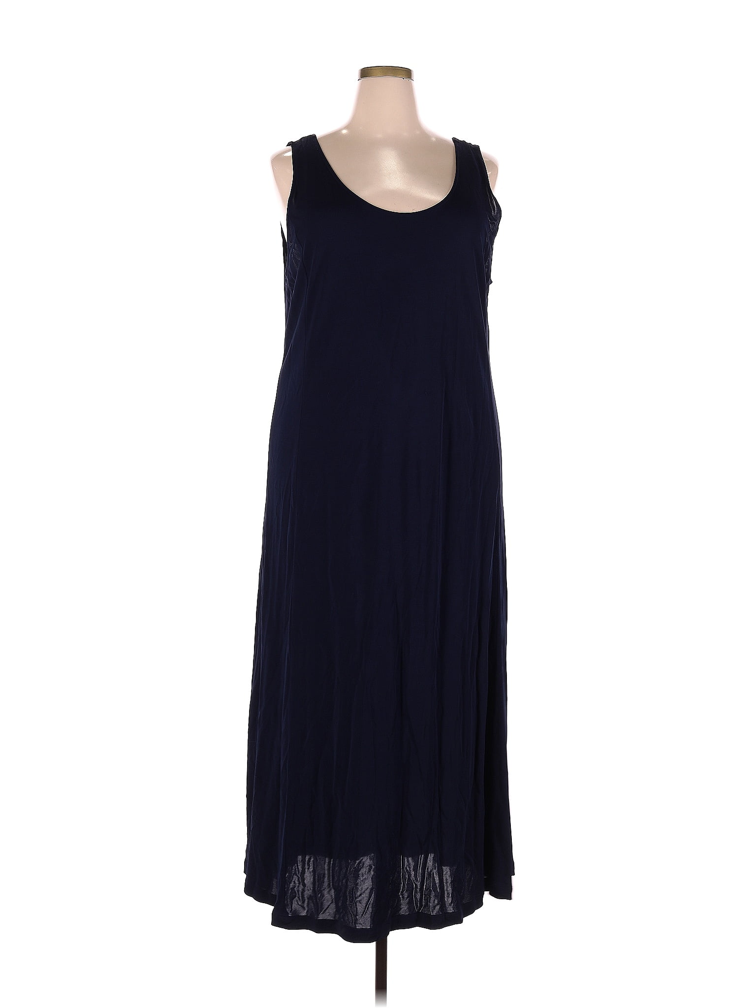 Lauren By Ralph Lauren 100% Rayon Blue Casual Dress Size 3x (plus) - 66 