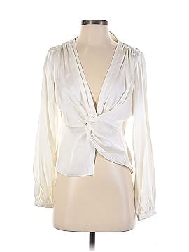 Intermix Long Sleeve Silk Top (view 1)