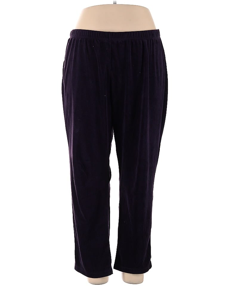 Secret Treasures 100% Polyester Solid Purple Casual Pants Size XL - photo 1