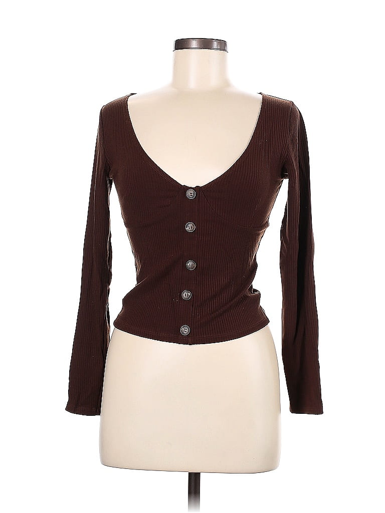 Reformation Brown Long Sleeve Blouse Size M - photo 1