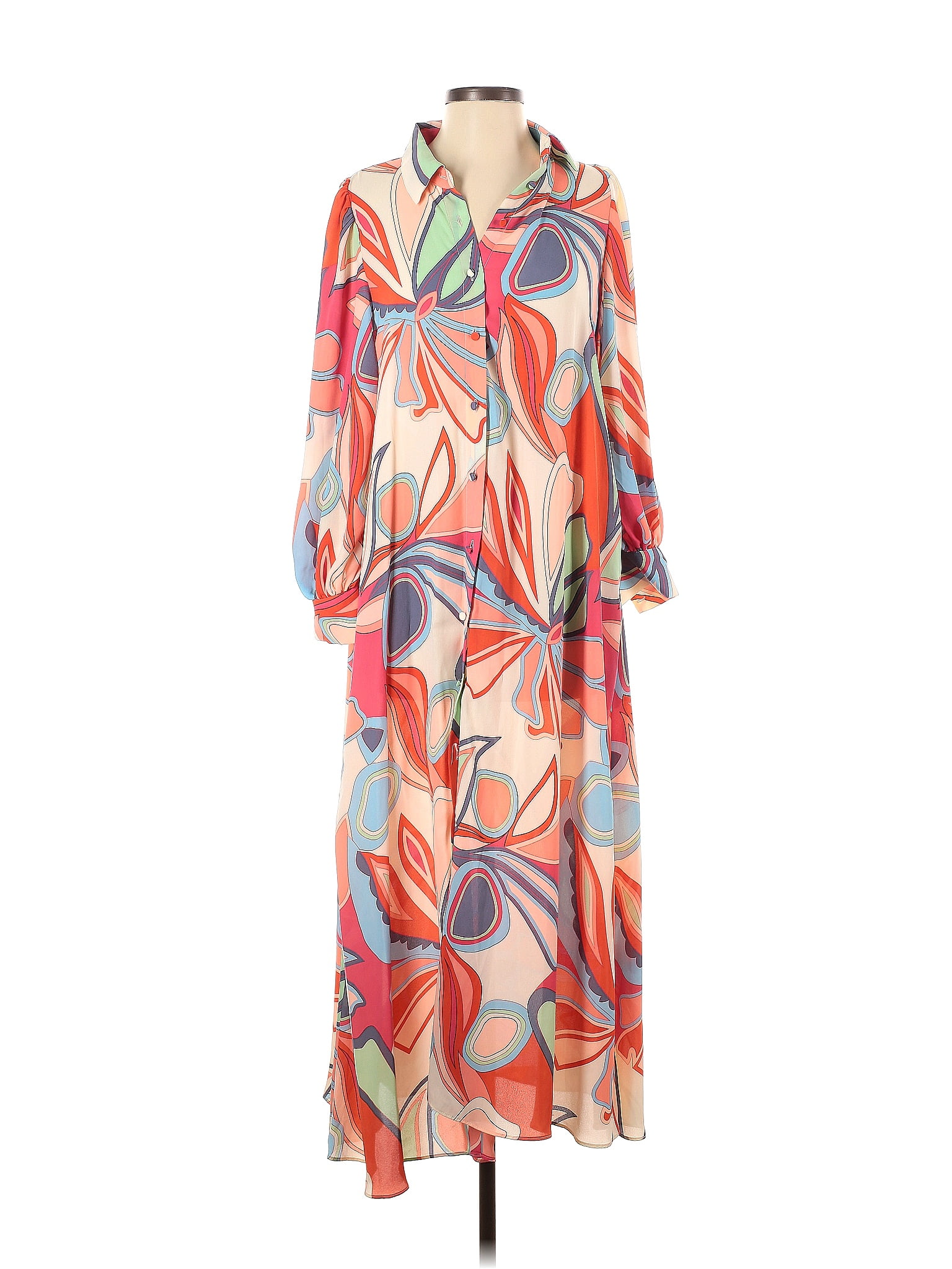 Alexis Print Orange Casual Dress Size S - 79% off | ThredUp