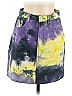 Shein Acid Wash Print Graphic Paint Splatter Print Ombre Tie-dye Purple Denim Skirt Size M - photo 1