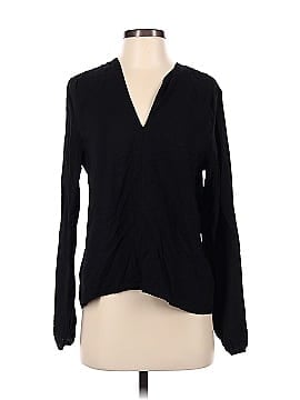 Self Contrast Long Sleeve Blouse (view 1)