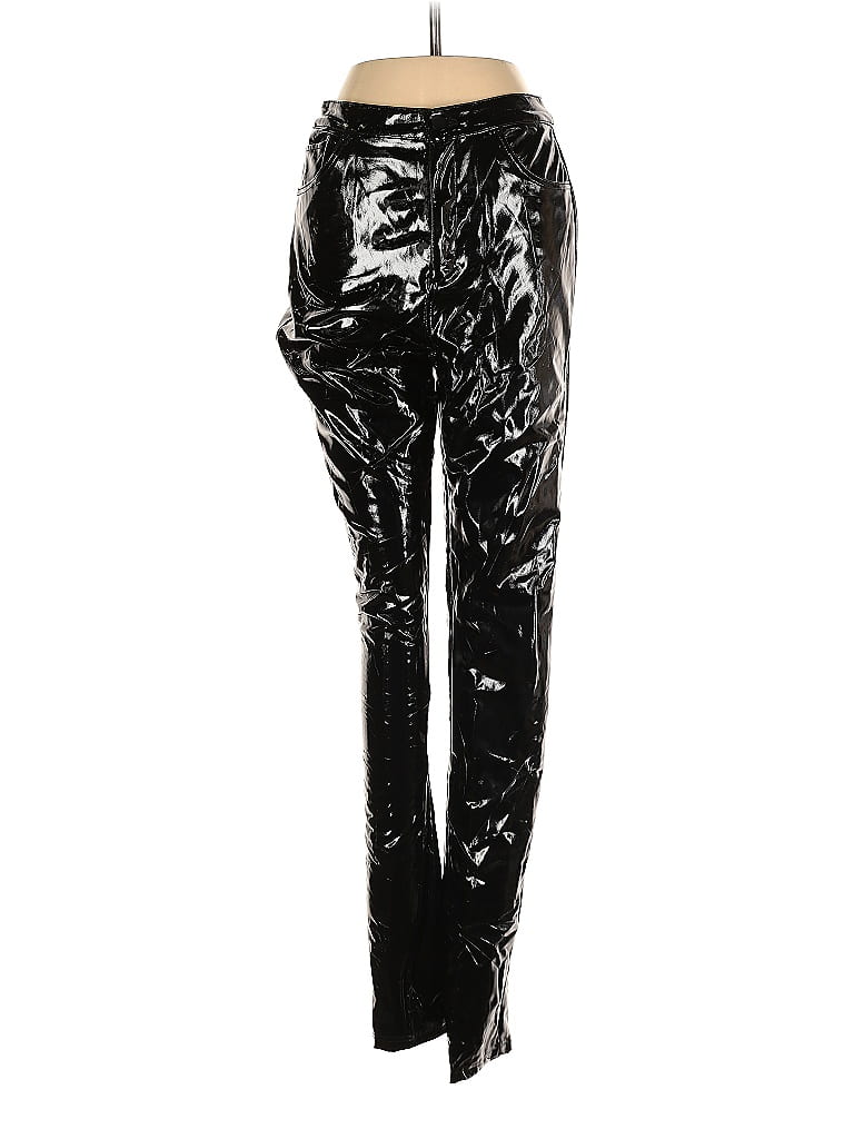 steele. 100% Polyester Metallic Black Faux Leather Pants Size S - 85% off |  ThredUp
