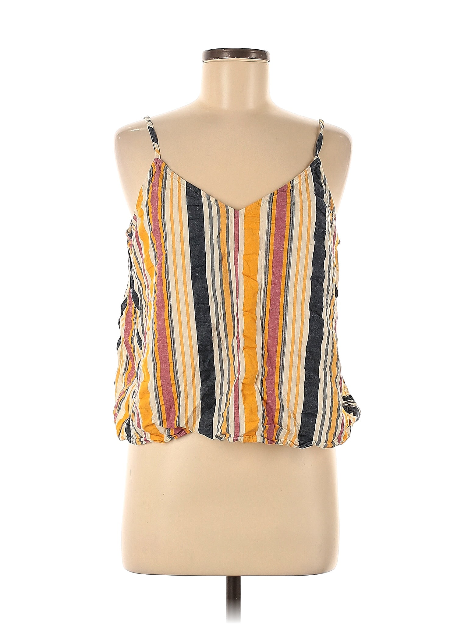 Ann Taylor Loft 100 Cotton Yellow Sleeveless Blouse Size M 70 Off