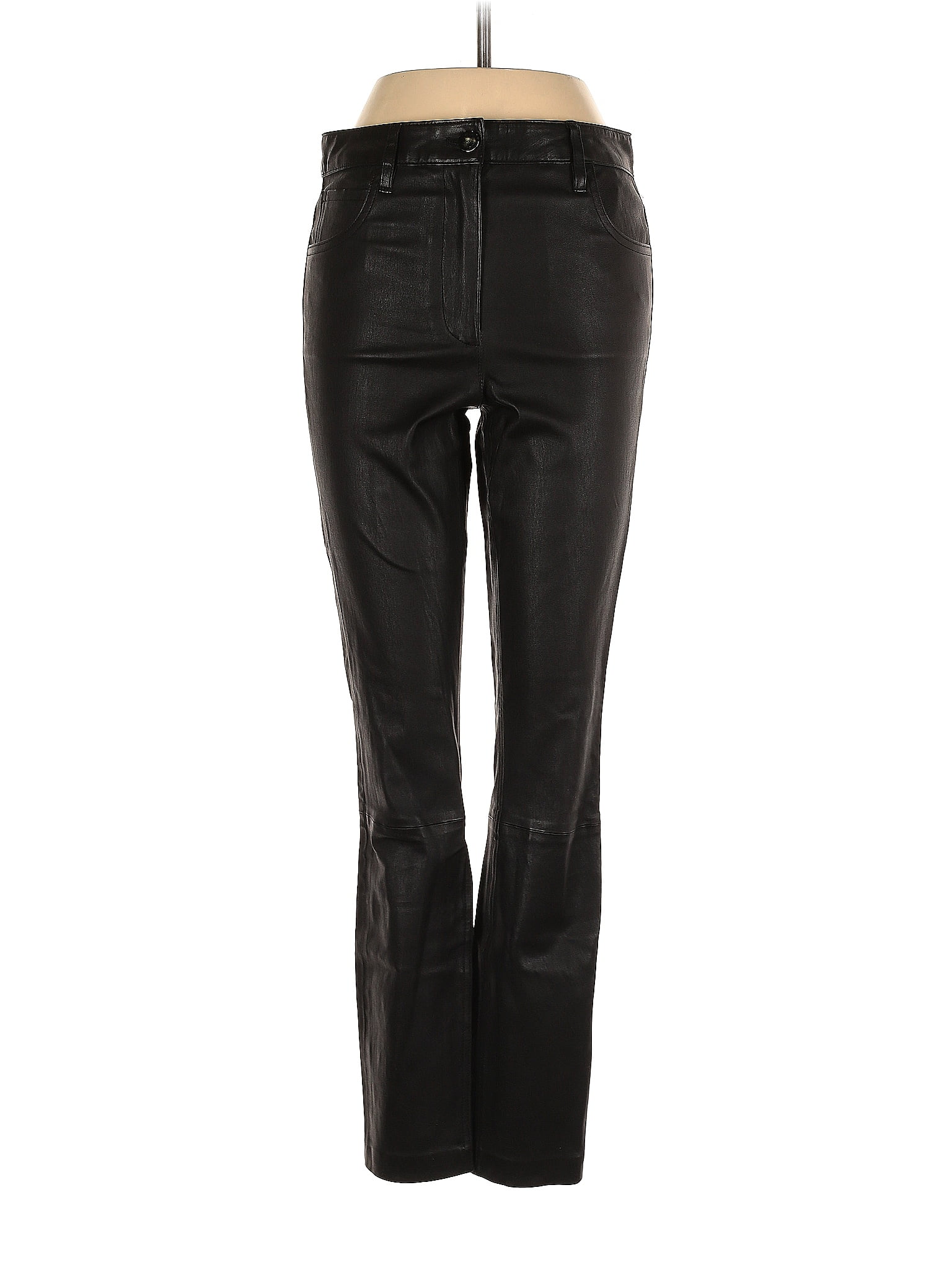 Theory 100% Leather Black Leather Pants Size 0 - 84% off | ThredUp