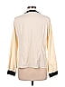 Allegra K 100% Polyester Color Block Ivory Long Sleeve Blouse Size L - photo 2