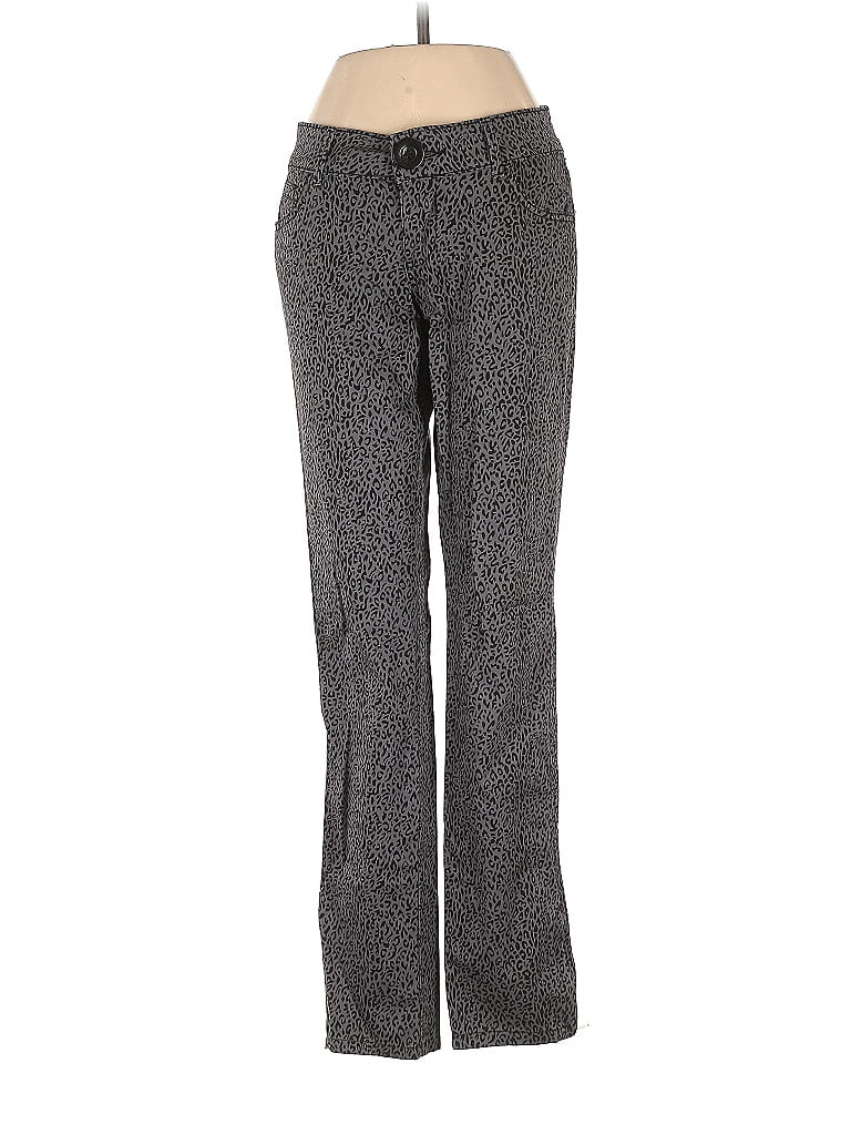 BeHold Paisley Tweed Chevron-herringbone Animal Print Gray Casual Pants Size 5 - photo 1