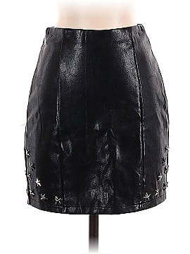 by the way. Faux Leather Skirt (view 1)