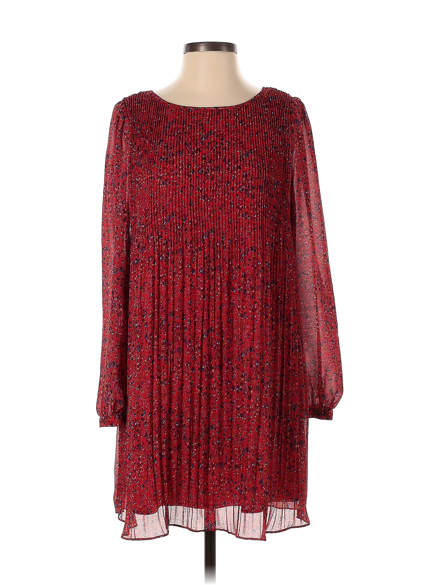 Sézane 100% Polyester Marled Tweed Red Casual Dress Size 36 (FR) - 66% ...