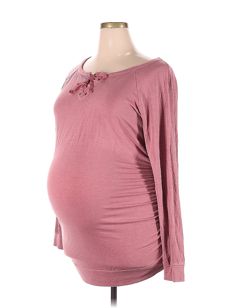 Isabel Maternity Pink Burgundy Sweatshirt Size XXL (Maternity) - photo 1