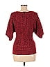Roz & Ali Marled Tweed Red Pullover Sweater Size M - photo 2