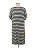 St. John's Bay Stripes Gray Casual Dress Size M - photo 2