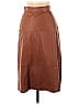 Iris & Ink 100% Polyurethane Tortoise Brown Faux Leather Skirt Size 6 - photo 2