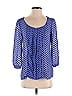 Elle 100% Polyester Blue Long Sleeve Blouse Size XS - photo 1