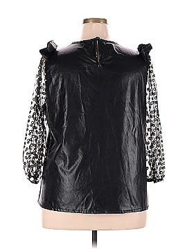 Shein Faux Leather Top (view 1)