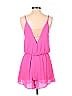 Lush 100% Polyester Solid Hearts Color Block Ombre Pink Romper Size M - photo 2