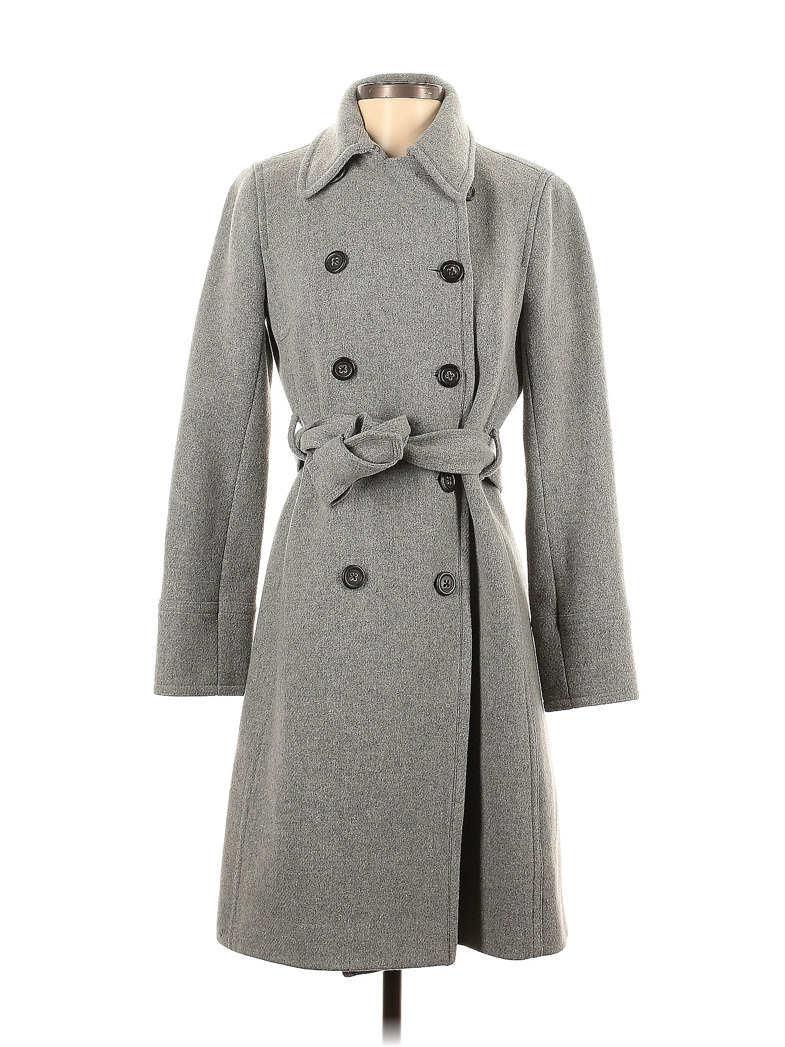 J.Crew Gray Wool Coat Size 4 - 73% off | ThredUp