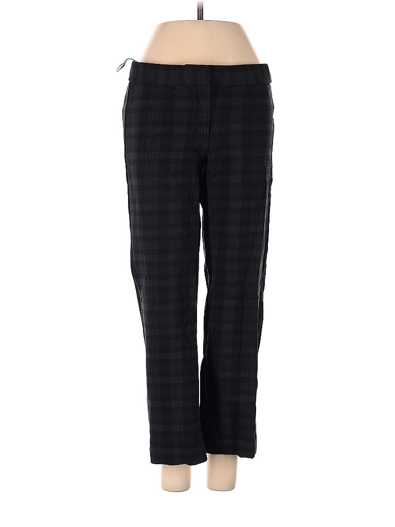 Amanda + Chelsea Argyle Checkered-gingham Grid Plaid Black Dress Pants Size 4 - photo 1