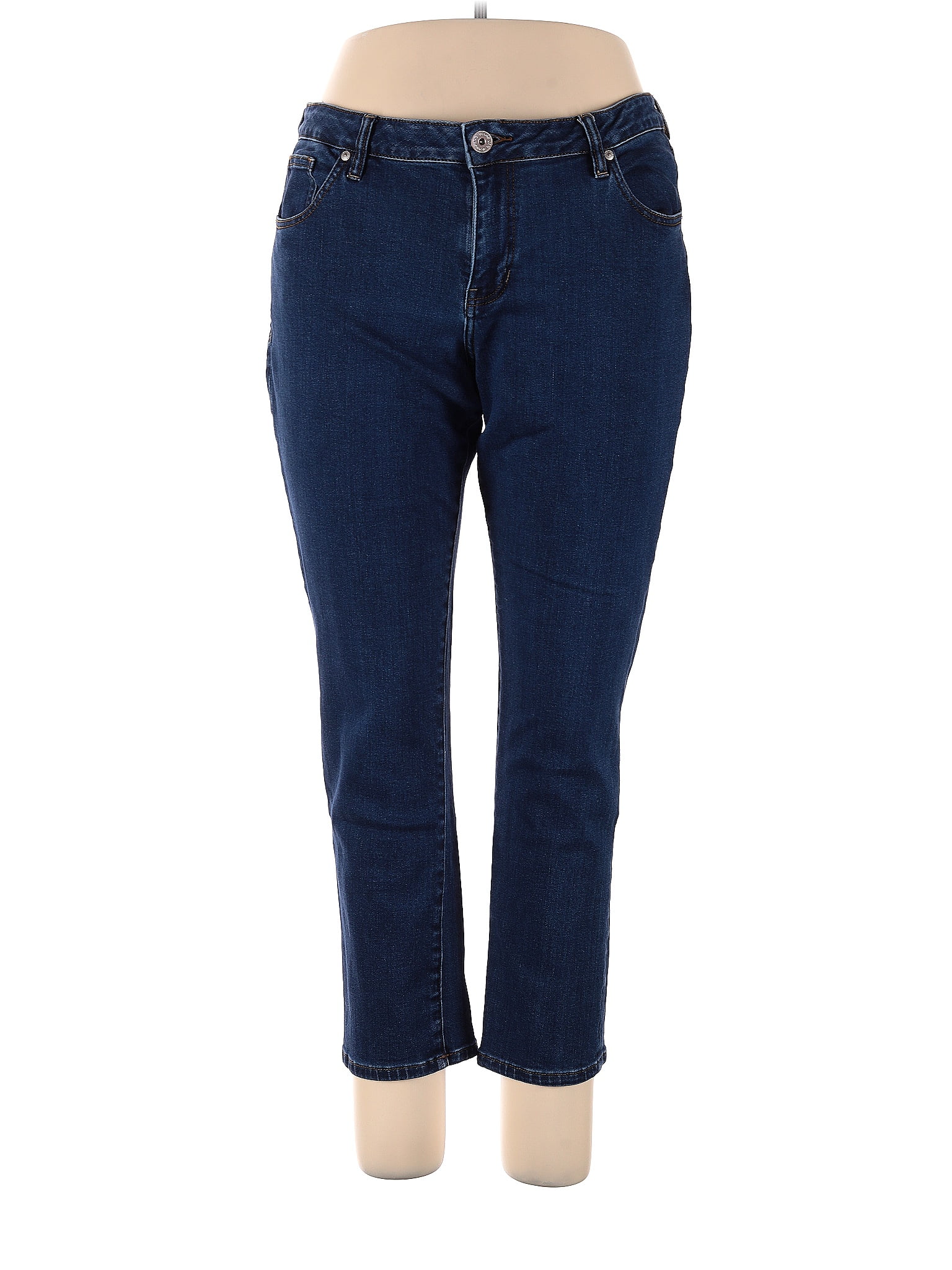 Jag Jeans Solid Blue Jeans Size 16 - 71% off | ThredUp