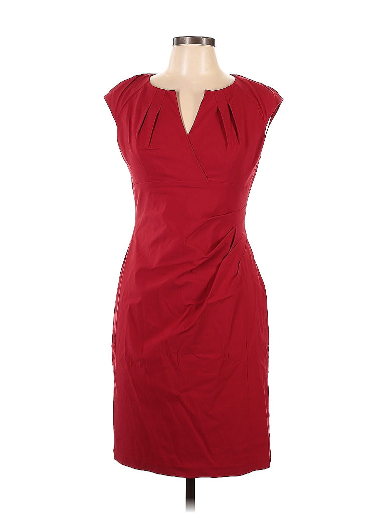 Adrianna Papell Burgundy Casual Dress Size 10 (Petite) - photo 1