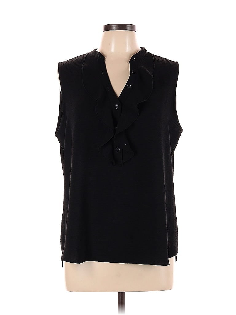 Supply & Demand 100% Polyester Black Sleeveless Blouse Size L - photo 1