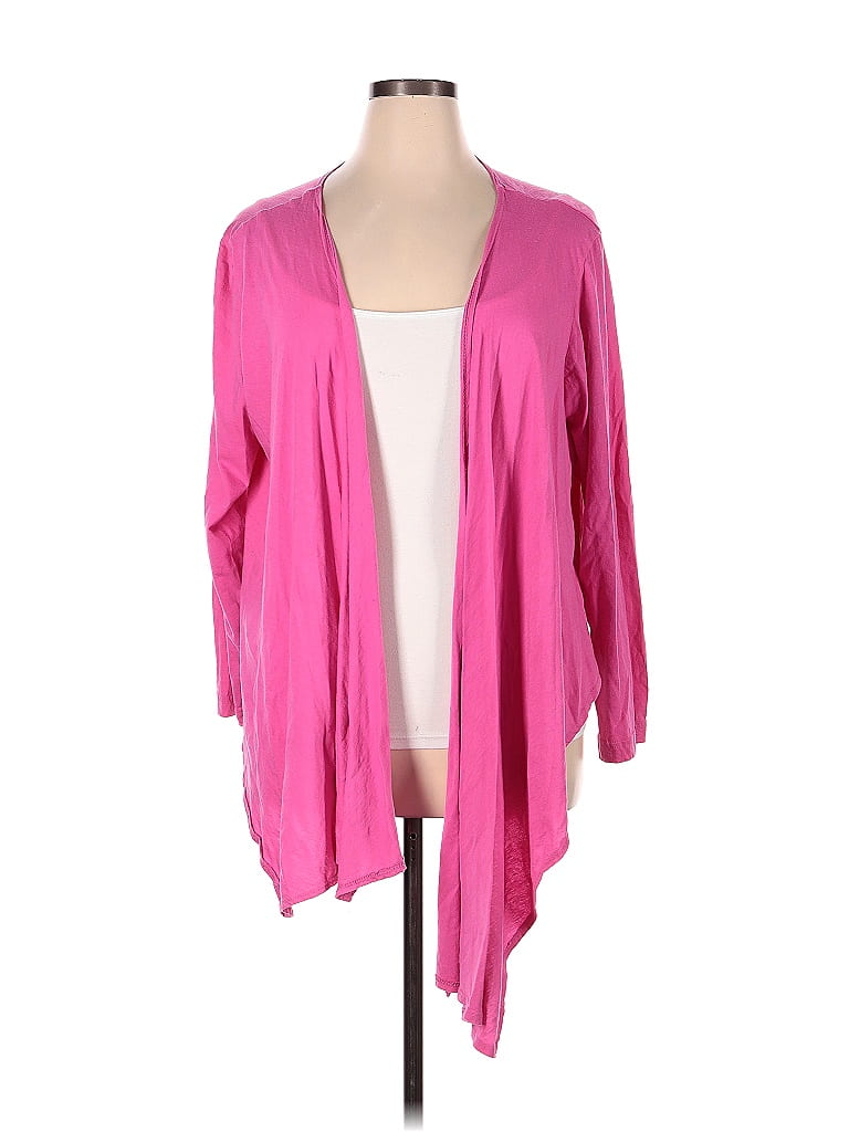Metropolitan 100% Cotton Pink Cardigan Size XL - photo 1