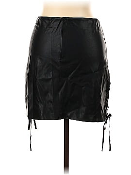 P. Cill Faux Leather Skirt (view 2)