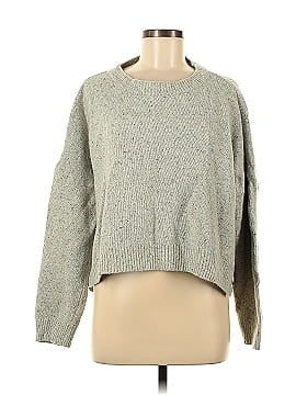 Olive Wool Pullover Sweater (view 1)