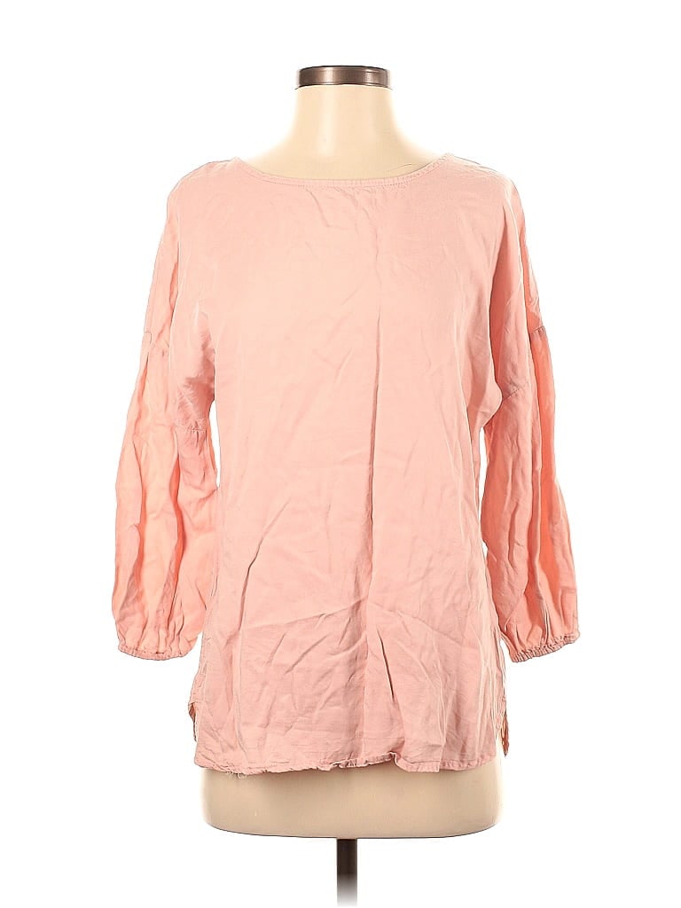 Pre-owned Mi Ami Long Sleeve Blouse In Pink
