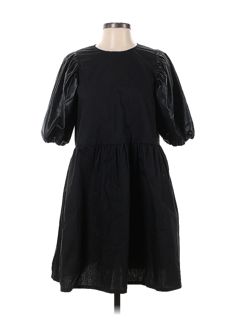 Mud Pie Solid Black Casual Dress Size S - photo 1