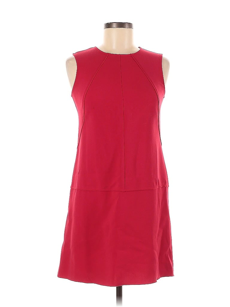 Ann Taylor LOFT Solid Red Casual Dress Size 0 (Petite) - photo 1