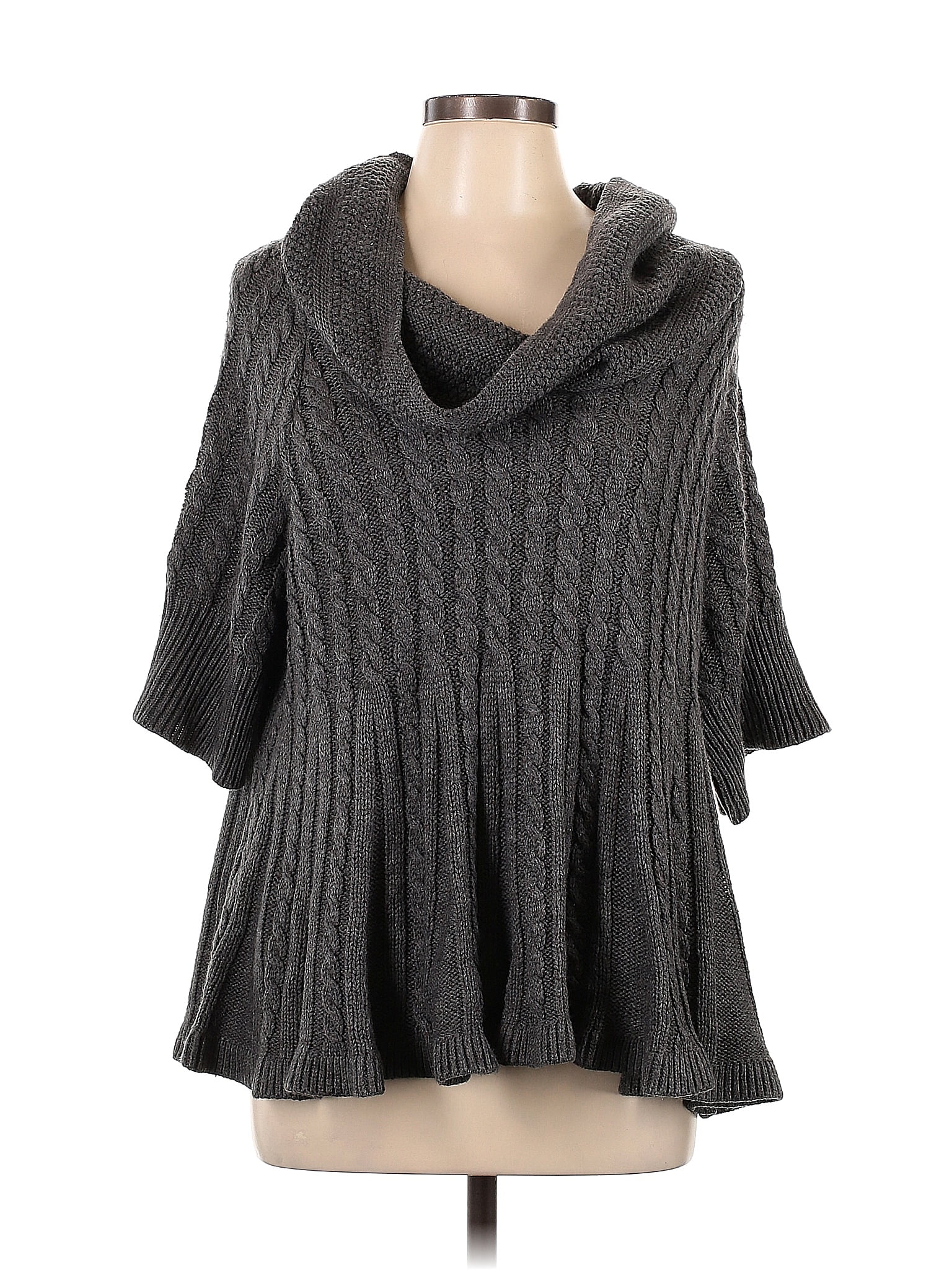 Ashley Stewart 100% Acrylic Gray Turtleneck Sweater Size 12 (Plus) - 64 ...